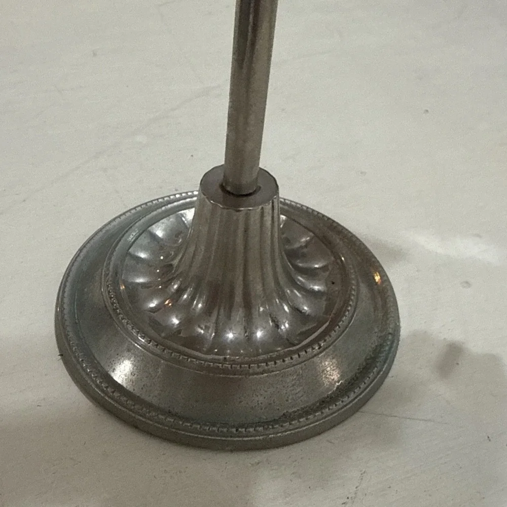 Vintage Silver Nickel & Glass Beaded Handle Barware Stand Tool Set Wine